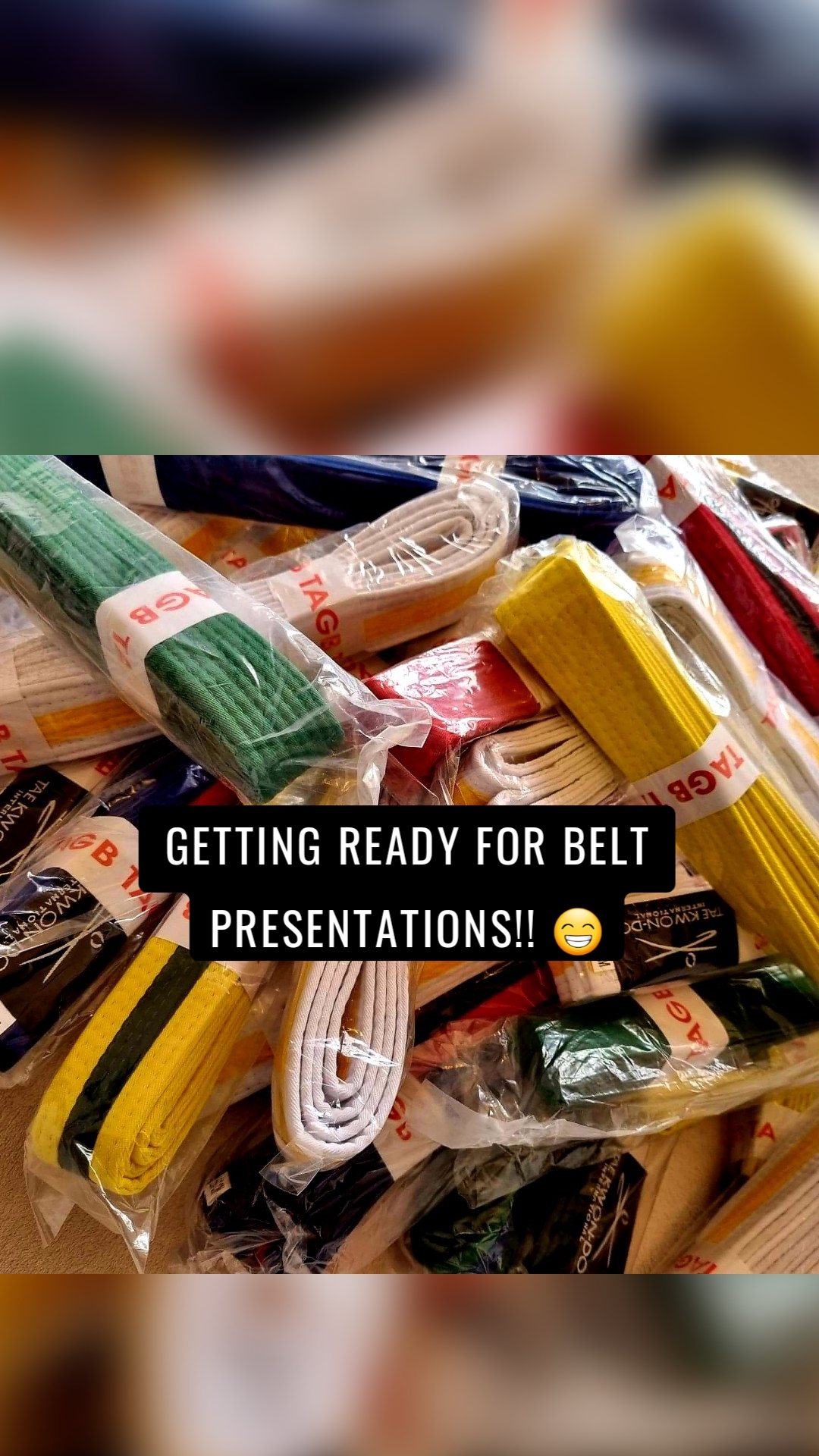 Getting ready for belt presentations!! 😁