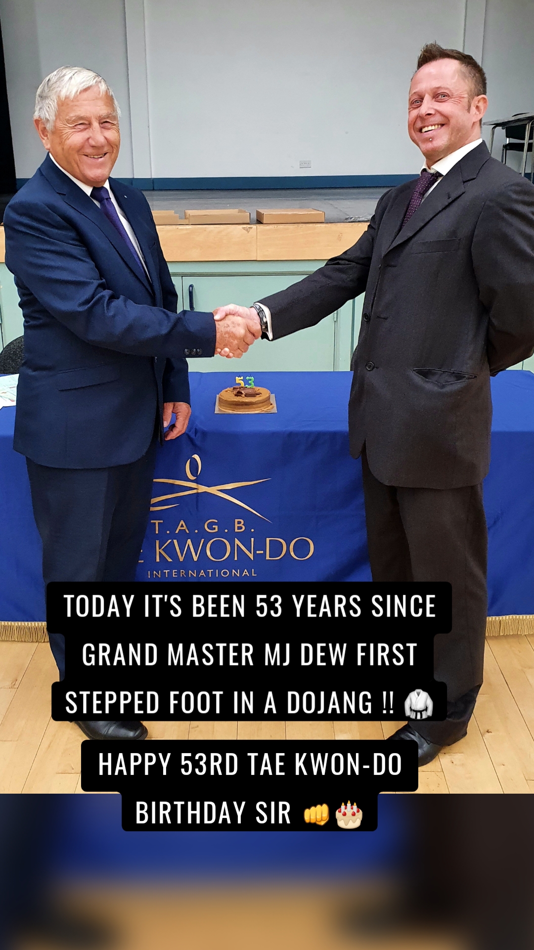 Today it's been 53 years since Grand Master MJ Dew first stepped foot in a Dojang !! 🥋 Happy 53rd Tae Kwon-Do Birthday Sir 👊🎂
